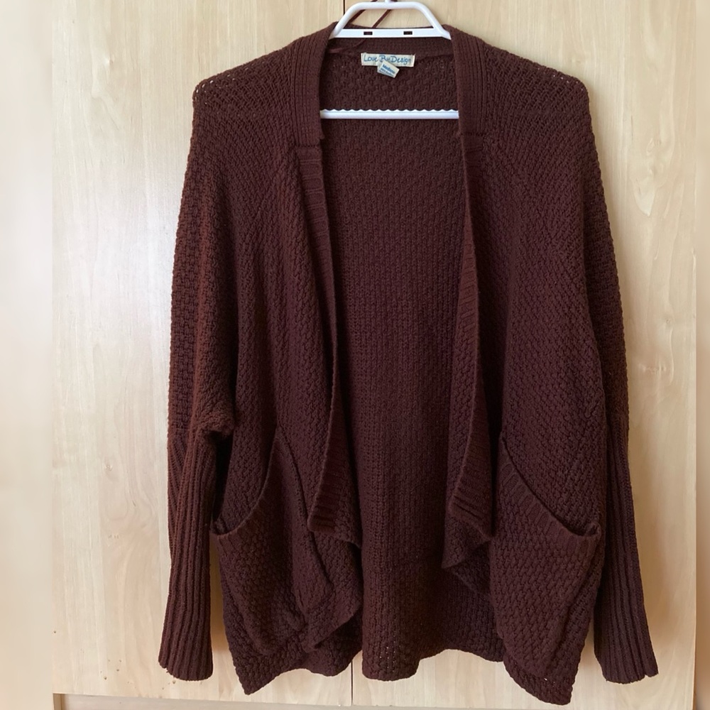 Loose knit cardigan